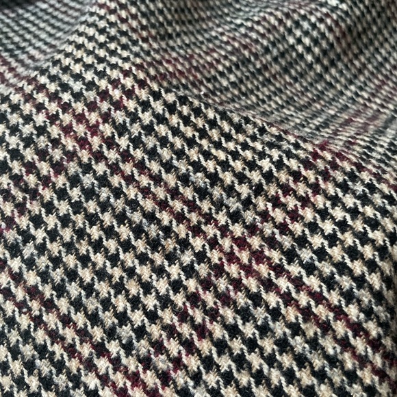 KOREAN plaid houndstooth beige brown H line high waisted skirt - Picture 4 of 4